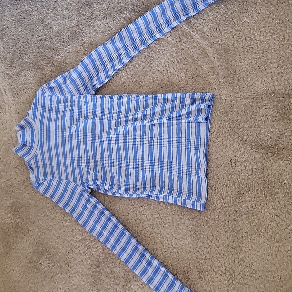 Victoria's Secret PINK Blue and White Striped Turtle Neck